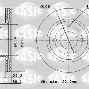 Remschijven Sasic 9004306J Alleen Vandaag