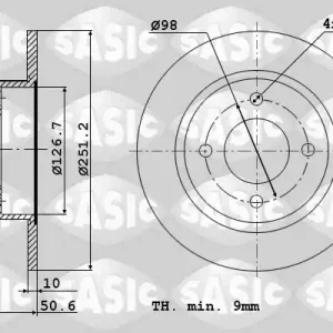Remschijven Sasic 9004366J Wereldwijde Verzending