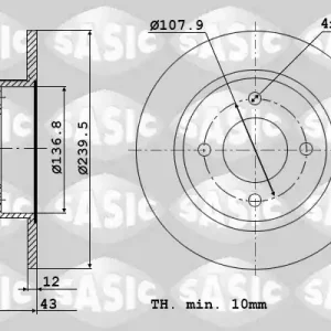 Direct Verzonden Remschijven Sasic 9004515J