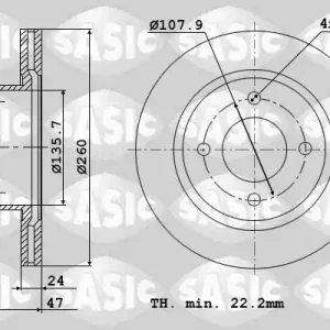 Weekendaanbieding Remschijven Sasic 9004517J