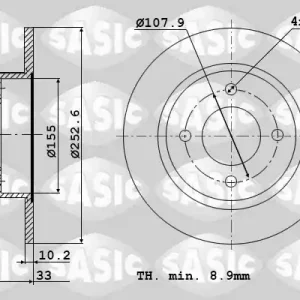 Remschijven Sasic 9004807J Exclusief