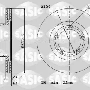 Remschijven Sasic 9004820J Garantie Inbegrepen