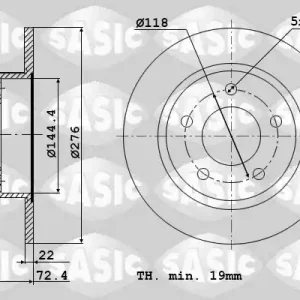 Aanbieding Remschijven Sasic 9004828J