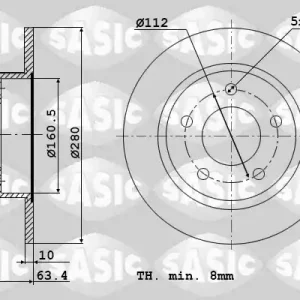 Remschijven Sasic 9004848J Origineel