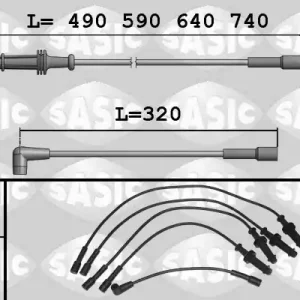 Bougiekabelset Sasic 9280004 Bulkbestelling