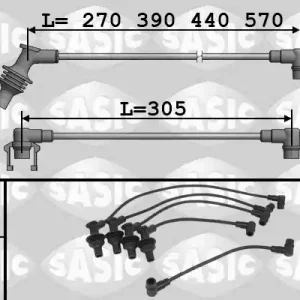 Beperkt Aanbod Bougiekabelset Sasic 9284010