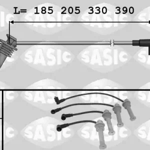 Bougiekabelset Sasic 9286043 Hoge Kwaliteit