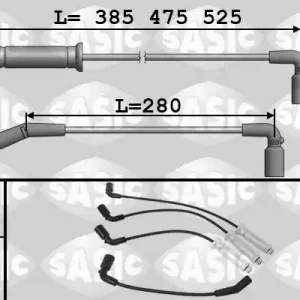 Bougiekabelset Sasic 9286058 Nieuwe Collectie