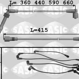 Bougiekabelset Sasic 9286080 Voordeelprijs